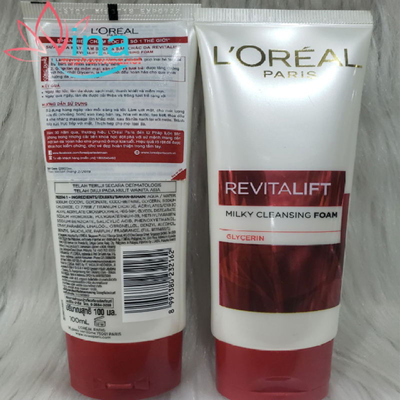 Sữa rửa mặt Loreal Revitalift làm sạch, chống lão hóa săn chắc da 100ml giá rẻ
