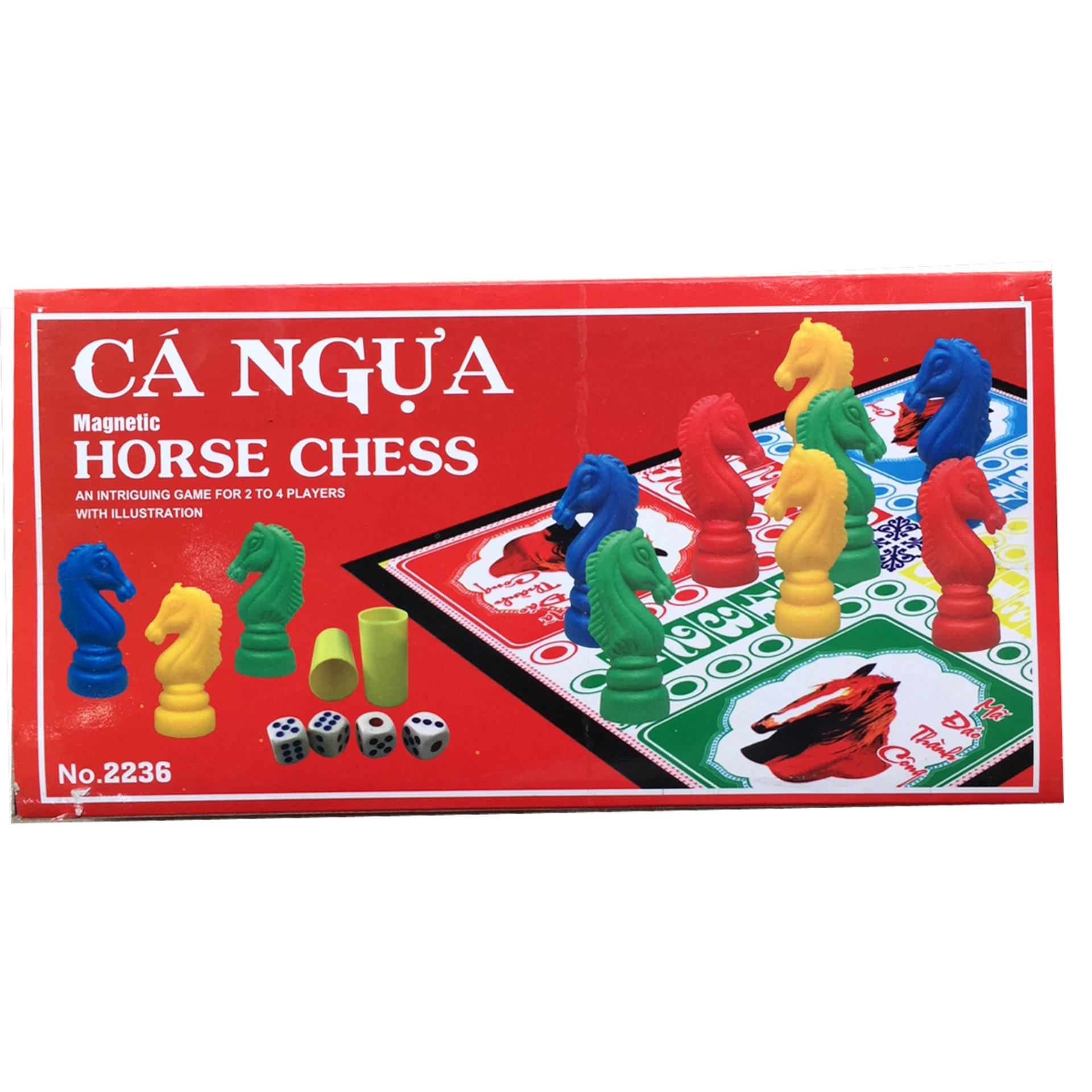 Bộ cá ngựa nam châm kích thước bàn cờ 19 x 19 cm