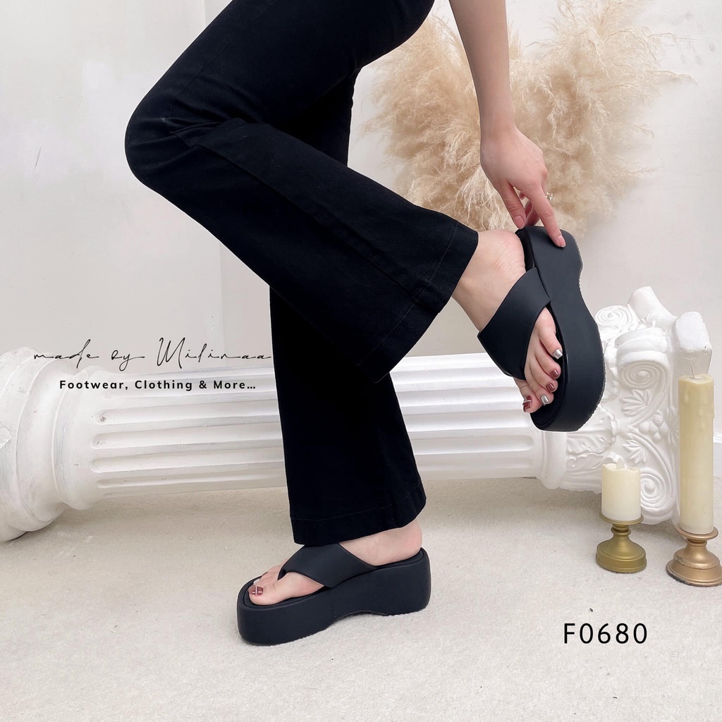 Dép nữ đế xuồng 5p bánh mì kẹp chữ t f0680