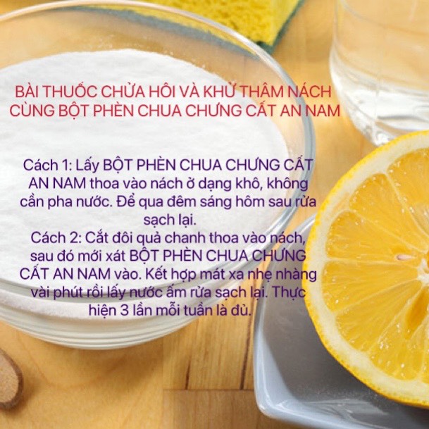 (50g) Bột phèn chua đã chưng cất hôi nách,hôi chân