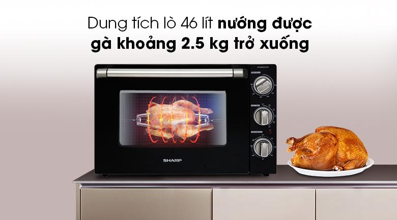 Lò nướng Sharp EO-B46RCSV-BK 46 lít hàng trưng bày y hình