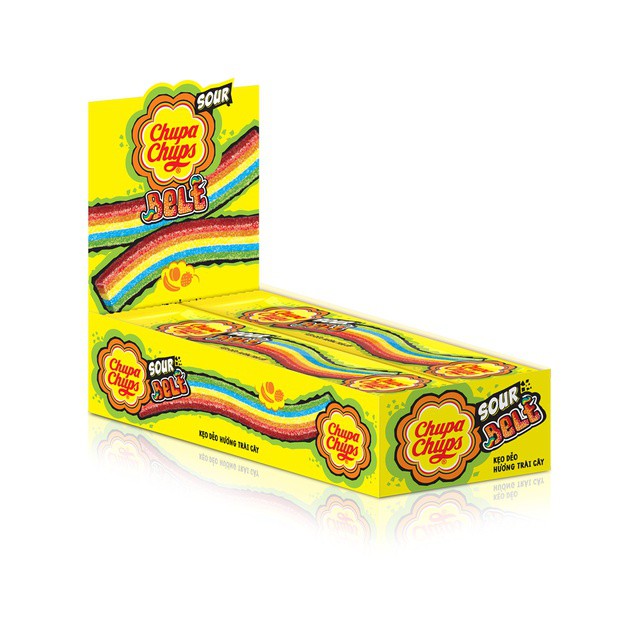 Kẹo dẻo chua cầu vồng chupa chups hộp 32 dây