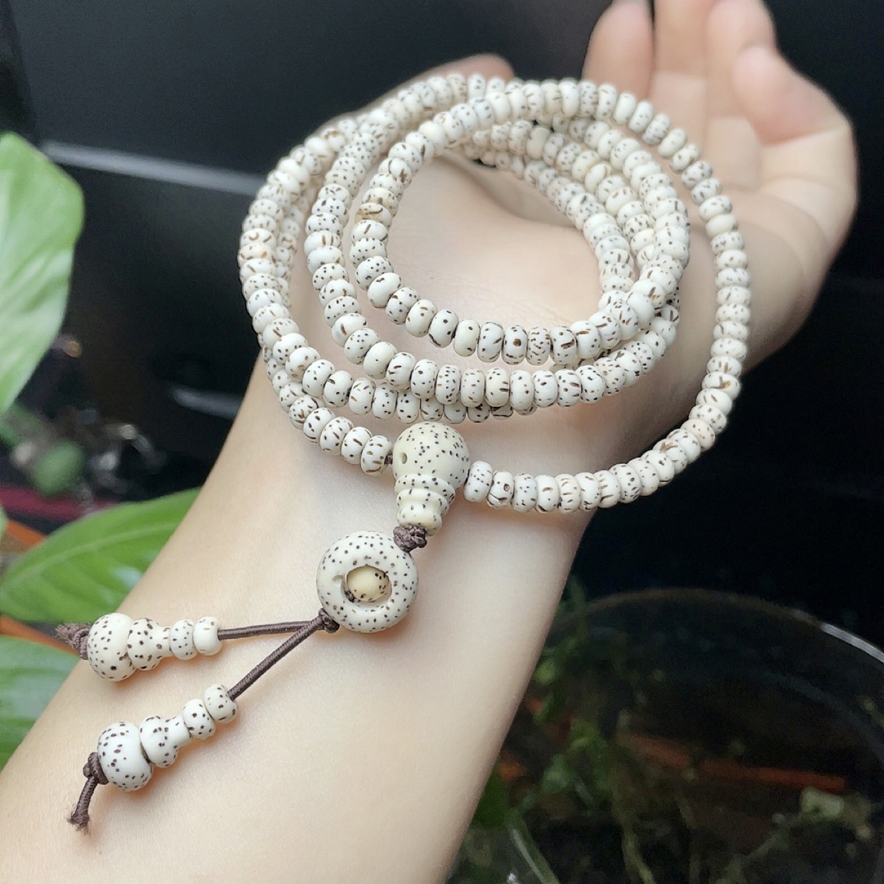 Vòng tay chuỗi hạt bồ đề tinh nguyệt tự nhiên 5mm trắng