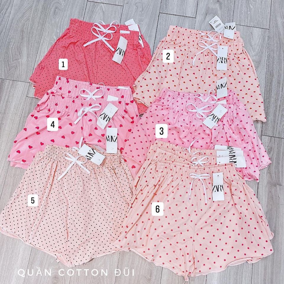 Quần Short Cotton Chấm Bi HỒNG Cute
