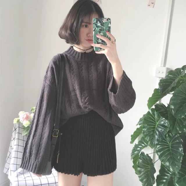 Áo len ulzzang ( có ảnh thật phía sau )