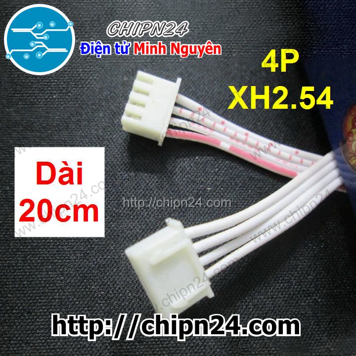 [3 sợi] (D131) Dây bẹ 4p 20cm XH2.54mm (Dây bus, Dây cáp)