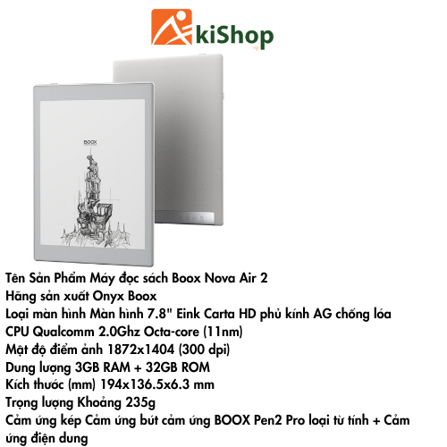 Máy đọc sách Boox Nova Air 2