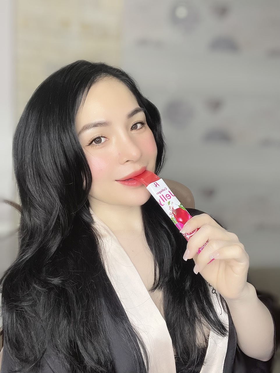 Thạch collagen jelly trắng da thạch lựu đỏ đẹp da