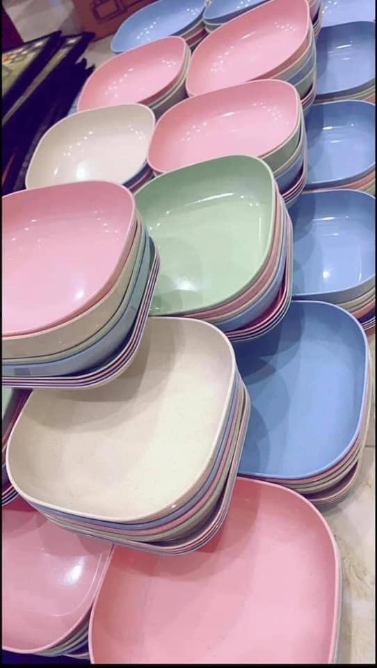 Set 8 đĩa lúa mạch vuông siêu cưng