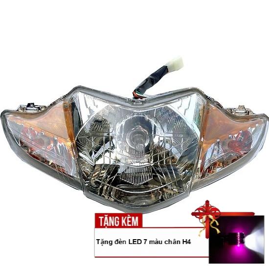 [QUÀ CHẤT - TẶNG ĐÈN LED 7 MÀU CHÂN H4] Đầu đèn pha xe WAVE S110, RSX bóng tròn siêu sáng
