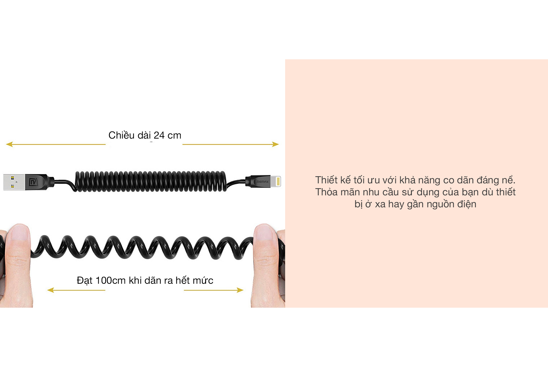 Cáp Sạc Micro USB Lò Xo Remax RC-117m