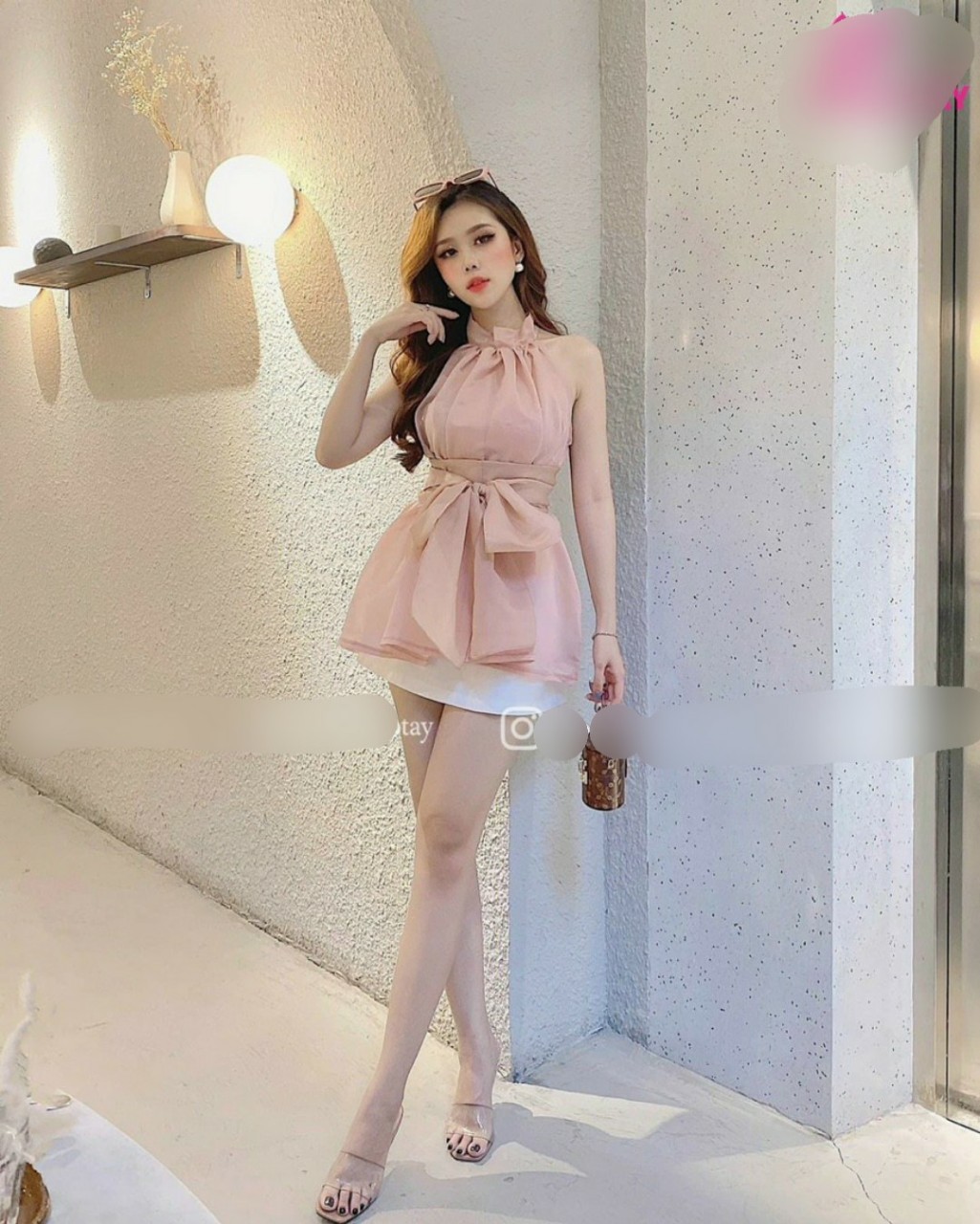 ÁO VOAN KIẾNG MỀM THẮT NƠ EO DẠNG YẾM DỄ MẶC