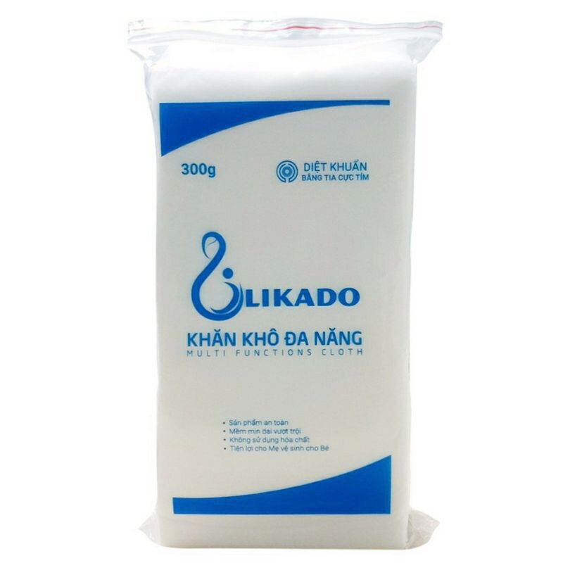 Khăn giấy khô đa năng LIKADO 300g , khăn vải khô đa năng cao cấp an toàn cho bé