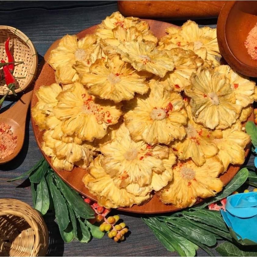 500G Thơm sấy muối ớt không đường
