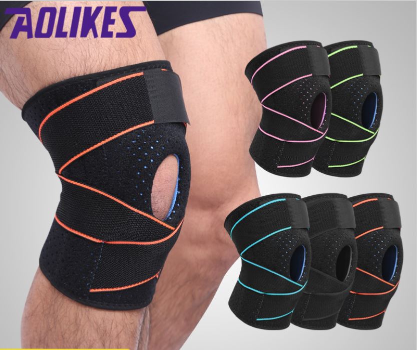 [HCM]Băng Đầu Gối Đai Cuốn Bảo Vệ Khớp Gối Silicon Cao Cấp Aolikes AL7908 (1 Chiếc) Bó Gối Bảo Vệ Đầu Gối Silicon Thể Thao Tập Gym Thủ Môn