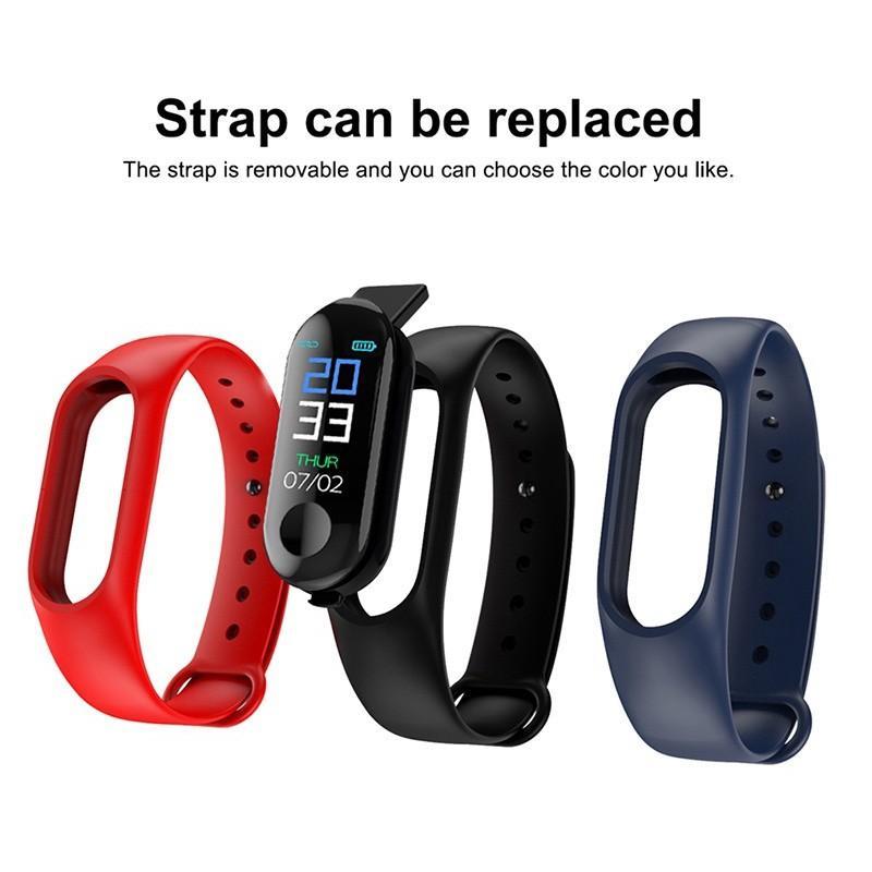 Đồng hồ thông minh, Vòng đeo tay thông minh Smart Band M3, Smart Band M4 Đo Nhịp Tim kết nối Bluetooth. Vòng Theo Dõi Sức khỏe, Vòng Theo dõi vận động, Chống thấm nước ipx5, Chất lượng hơn Đồng hồ Trẻ Em USA - Chống Sốc & Chống Nước Tốt