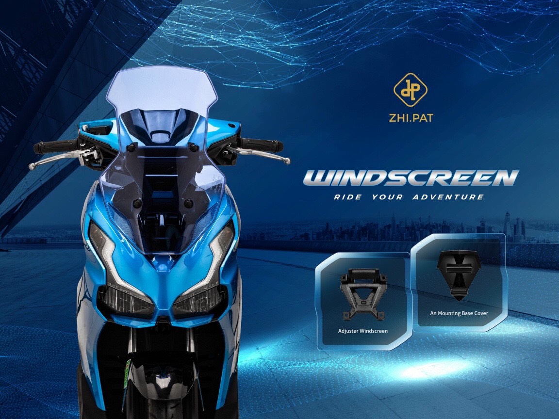 KÍNH CHẮN GIÓ ZHIPAT TOURING CHÍNH HÃNG CHO VARIO/CLICK - AB- NVX