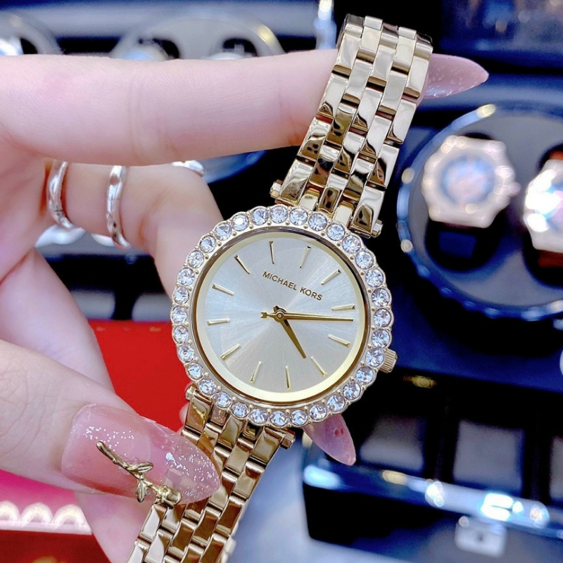 Michael Kors mk4513 mk4514 mk4514 women genuine watch 34mm Full box premium metal strap quartz wristwatch
