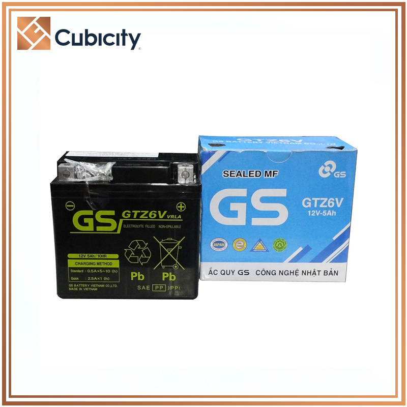 Bình ắc quy GS xanh GTZ6V 12V-5Ah