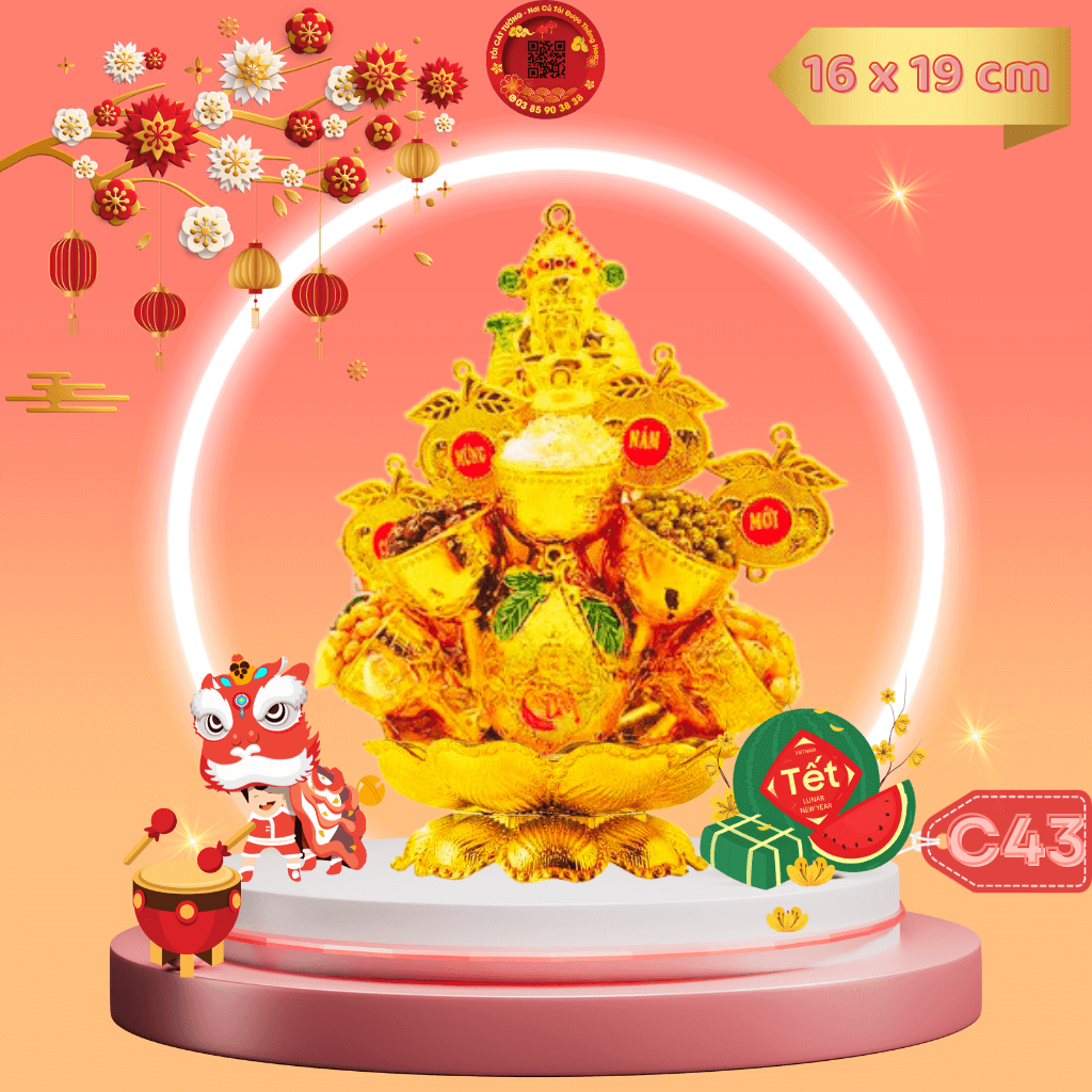 Tháp Tỏi Ông Địa Đậu Ngũ Sắc Thần Tài Đại Cát - TỎI CÁT TƯỜNG