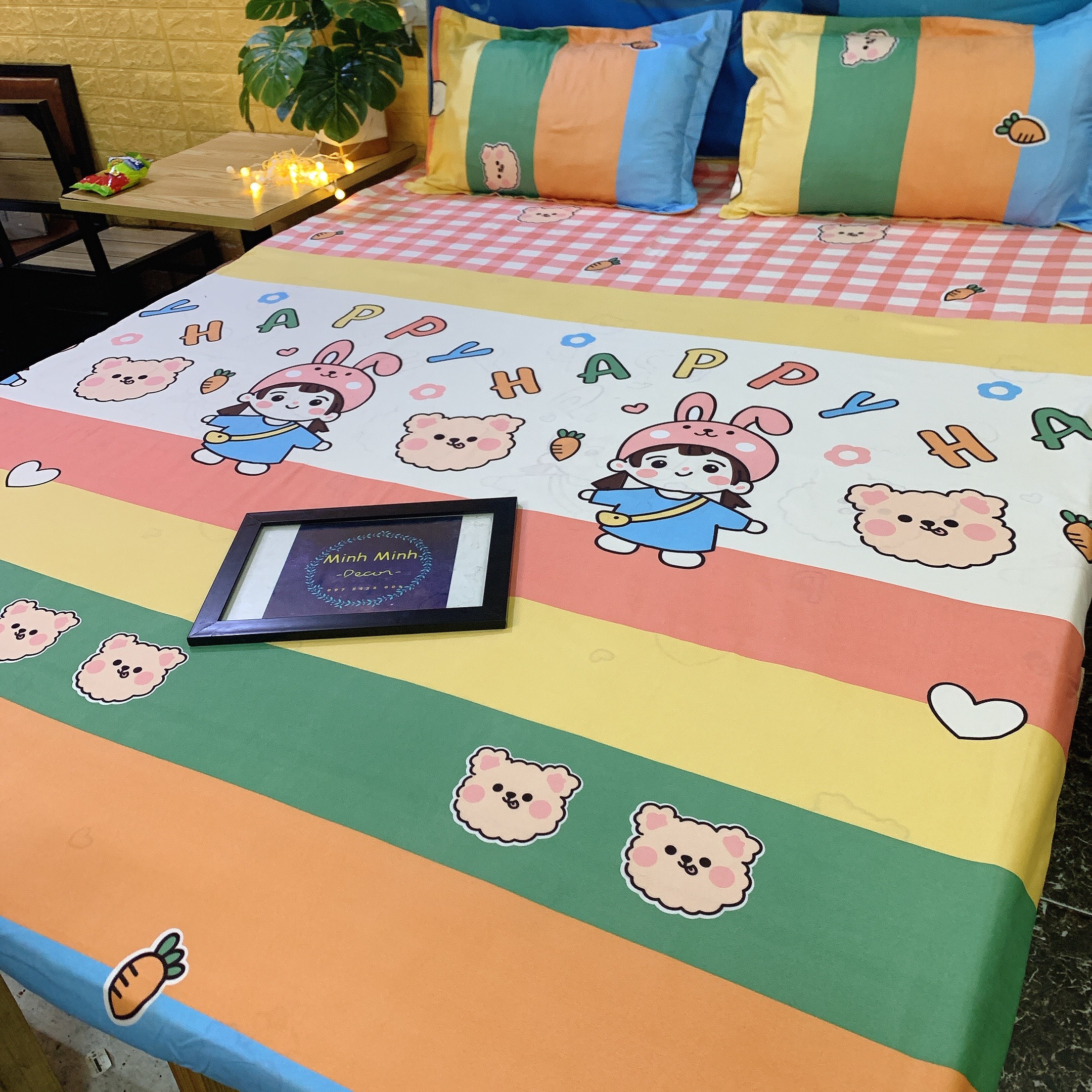 Set ga giường + 2 vỏ gối nằm