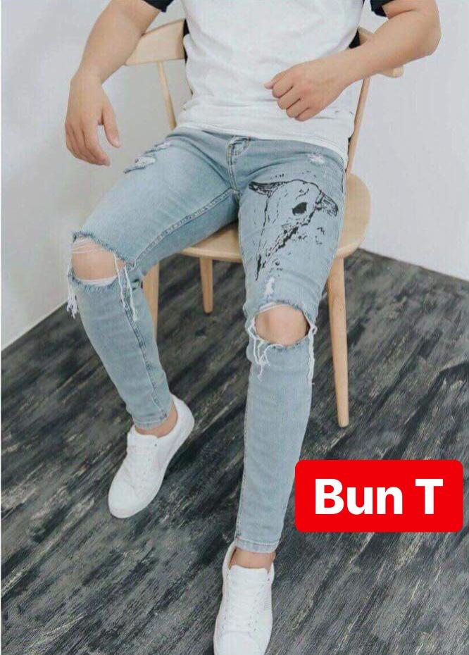 QUẦN JEAN NAM CHẤT BÒ XANH ĐÂU TRÂU NAM MỸ SIÊU CO GIÃN TT-777 TRANGBUN FASHION