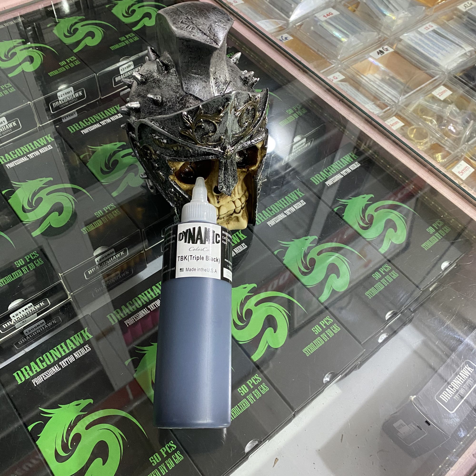 Mực tập xăm màu đen dynamic 240ml