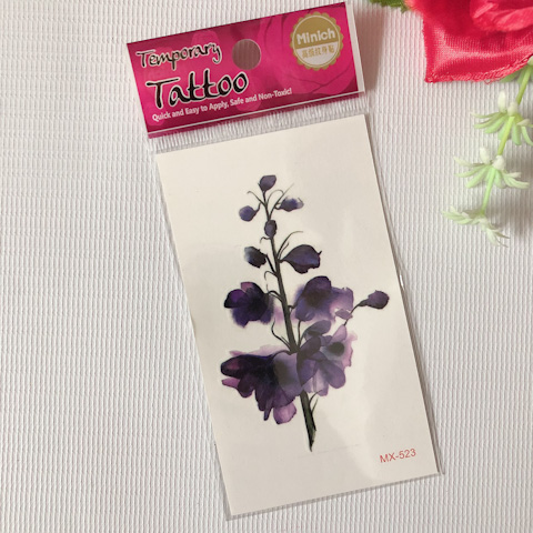 [HCM]Combo 6 tấm hình xăm dán tattoo hoa màu10x6cm  (Mua 2 combo tặng 2 tấm đồng size)