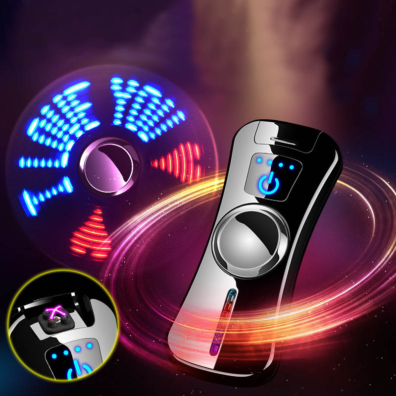 Bật Lửa Điện Plasma 4 tia xoay tạo 11 Hiệu Ứng 3D
