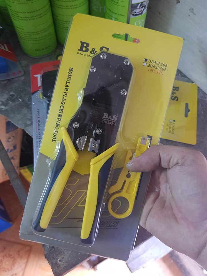 Kìm bấm mạng bosi - kìm mạng bosi loại sịn có trợ lực