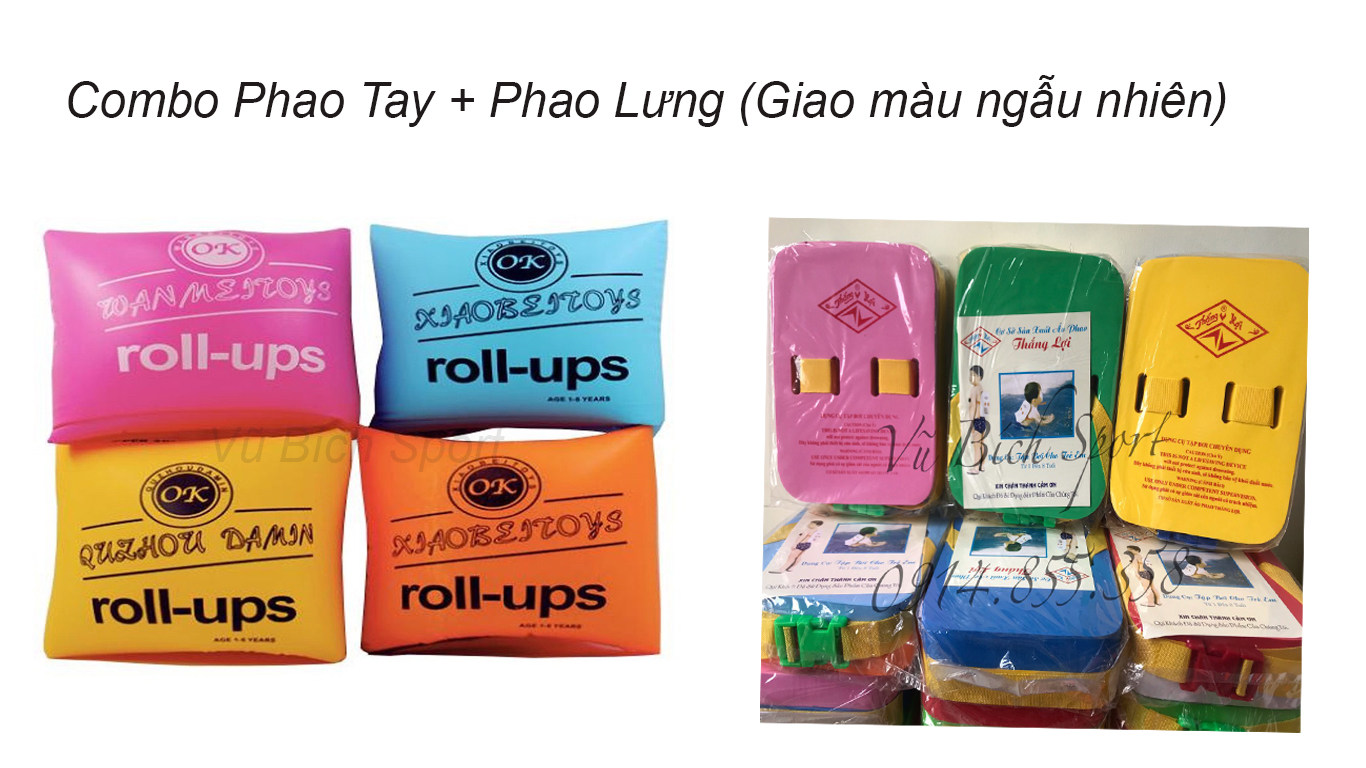 Combo Tập Bơi:  Phao Tay + Phao Lưng