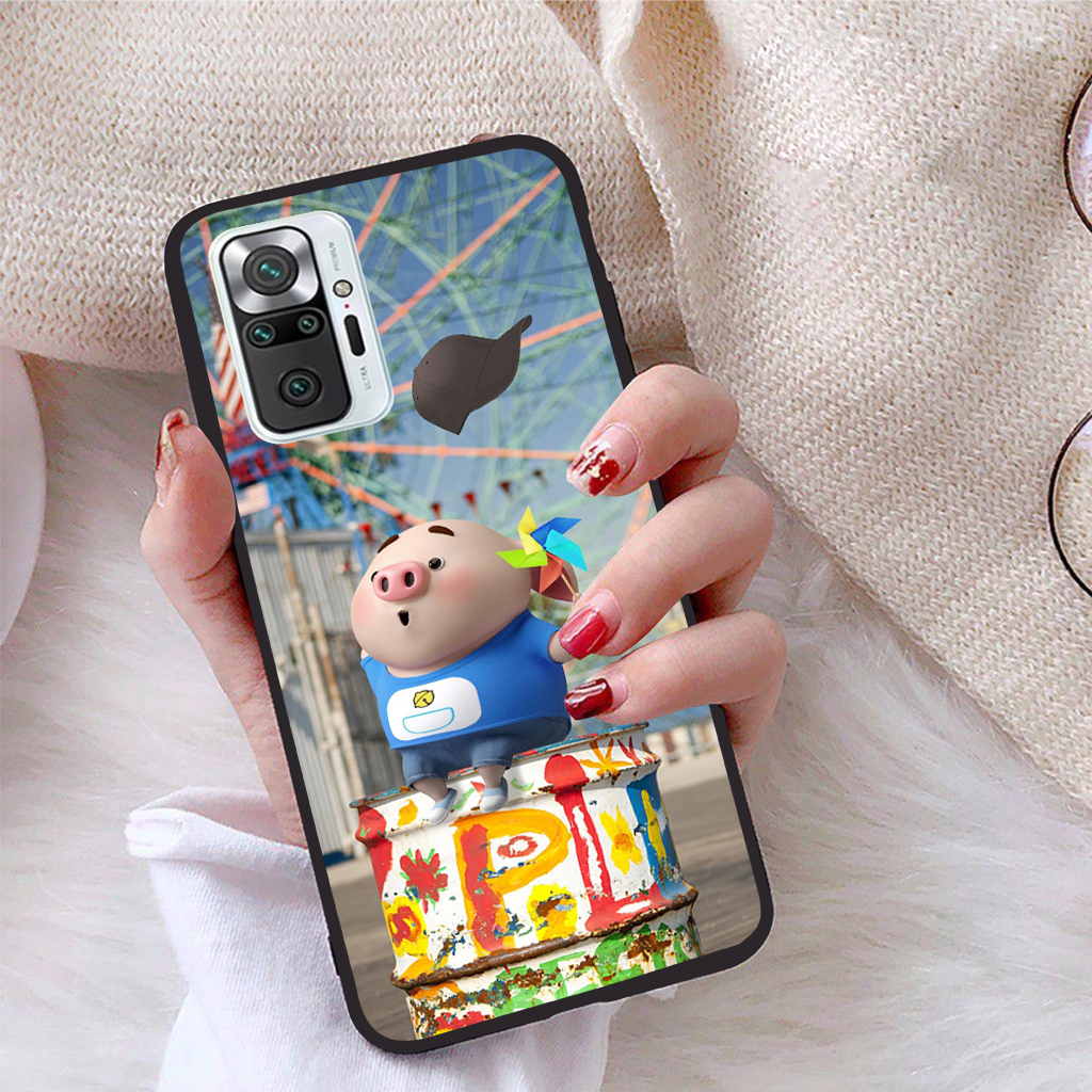 Ốp lưng Xiaomi Redmi Note 10 Pro Max viền dẻo TPU BST Pig Cute