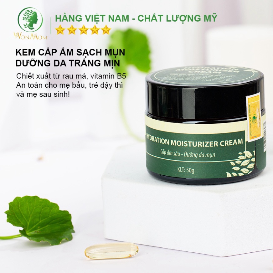 Combo hết mụn cứng đầu với bộ sản phẩm Wonmom ( 1 sữa rửa mặt + 1 serum mụn + 1 kem cấp ẩm )