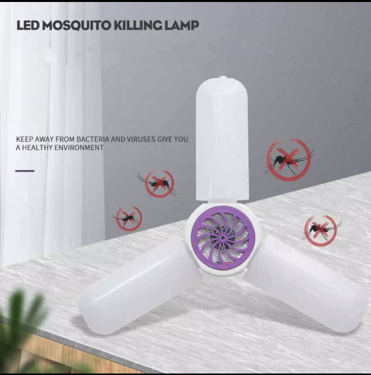 Đèn led 3 cánh quạt bắt muỗi 45w sáng trắng