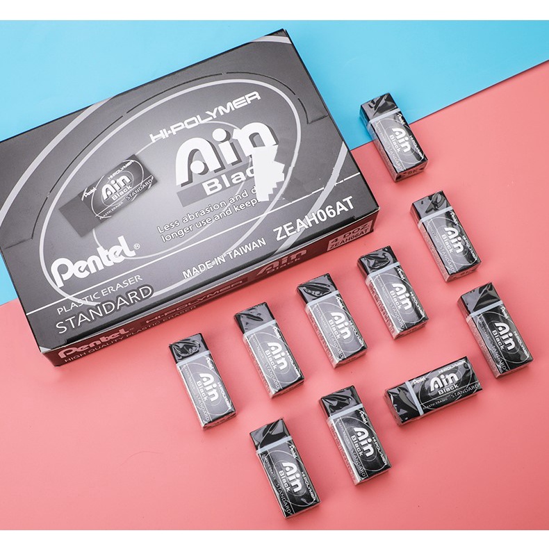 Tẩy Đen Gôm Đen Pentel AIN ZEATH Tẩy Sạch - Ít Bụi