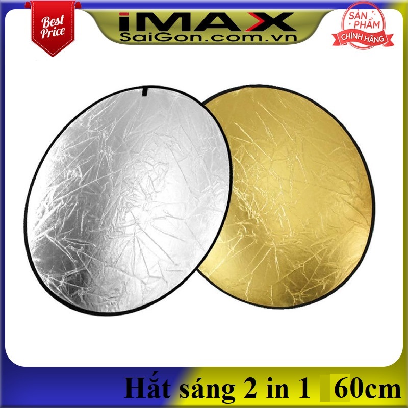 [HCM]Hắt sáng tròn 2 in 1 vàng-bạc size 60cm