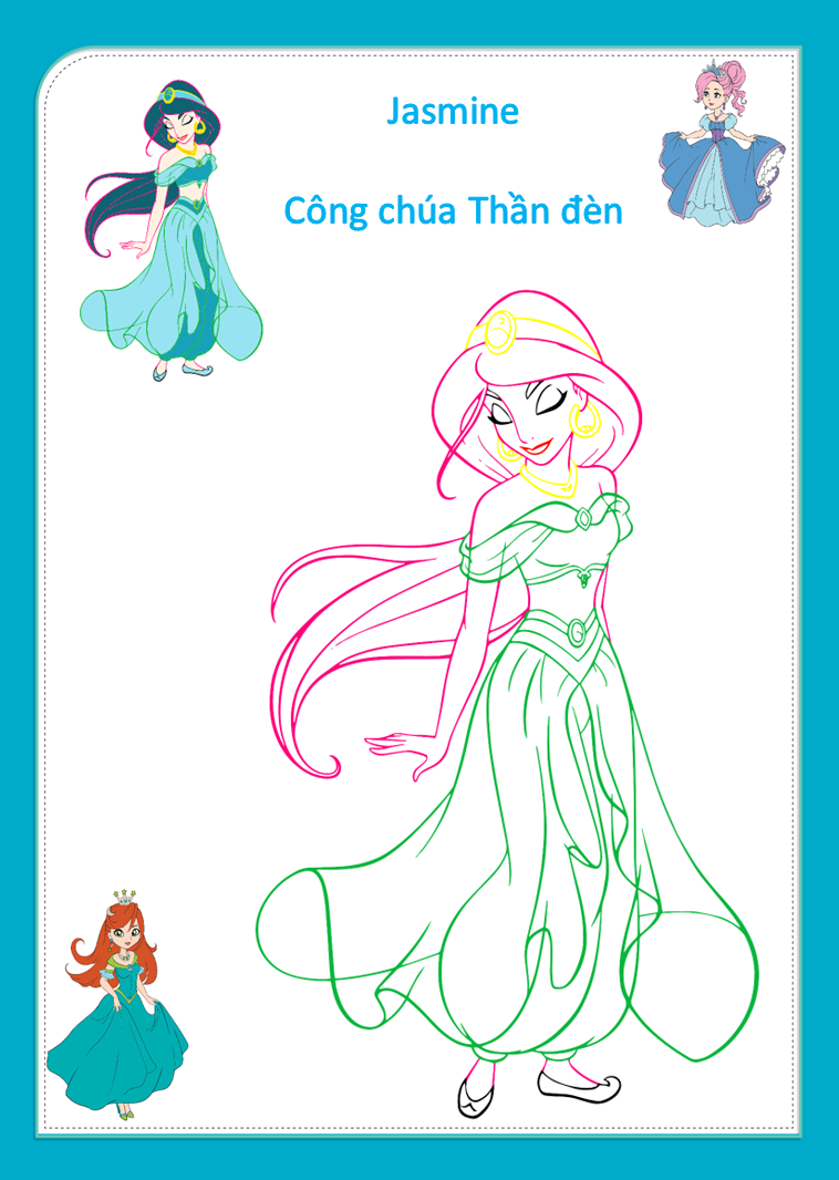TÔ MÀU CÙNG BÉ : Các nàng công chúa