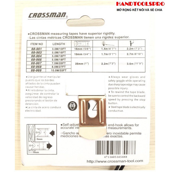 5M THƯỚC CUỘN CROSSMAN 68-963