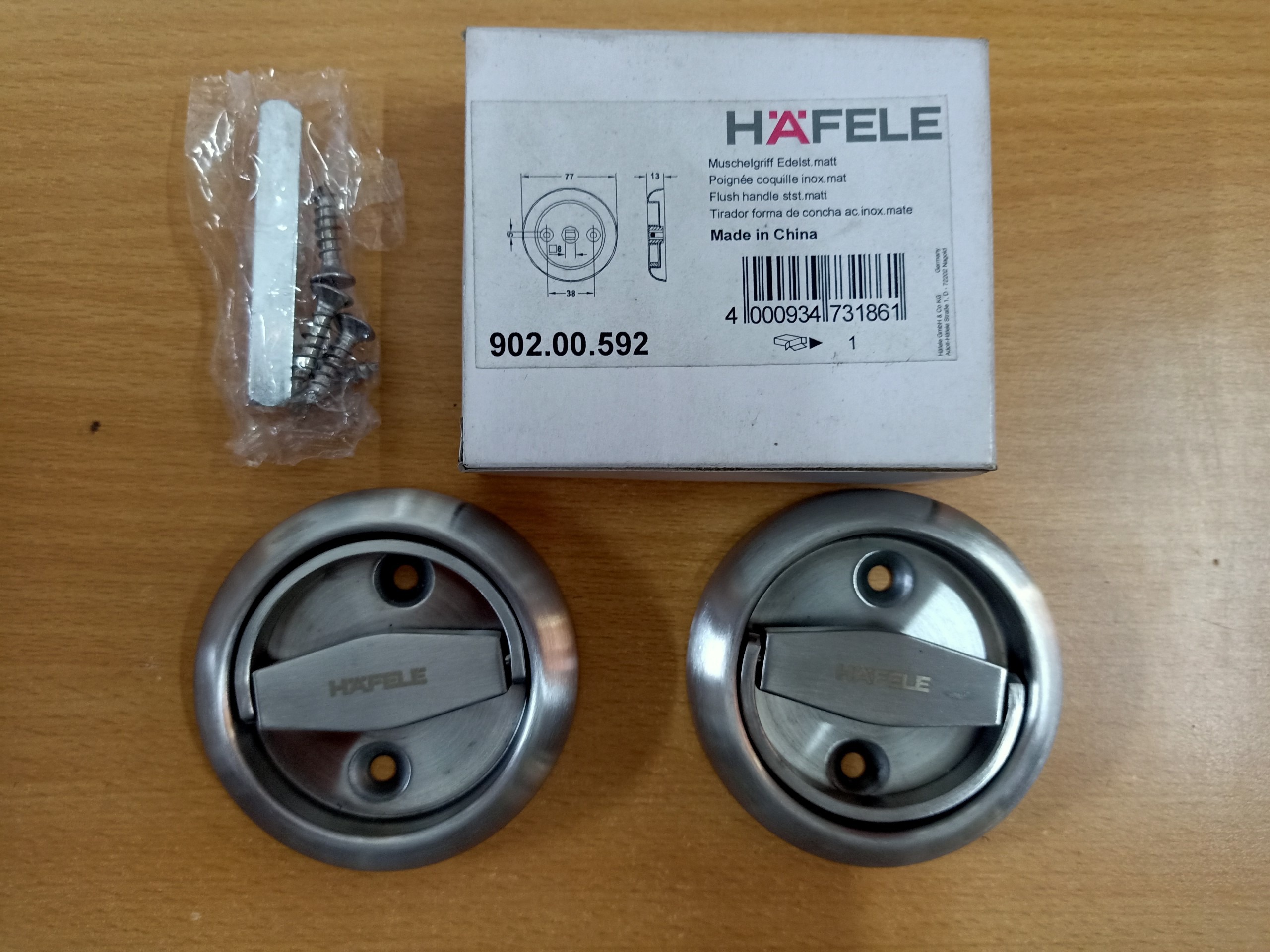 [HCM]Tay nắm kéo âm Hafele 902.00.592