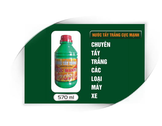 Nước tẩy trắng cực mạnh 702 - chai 500ml (vệ sinh lốc máy, đầu bò xe máy,..)