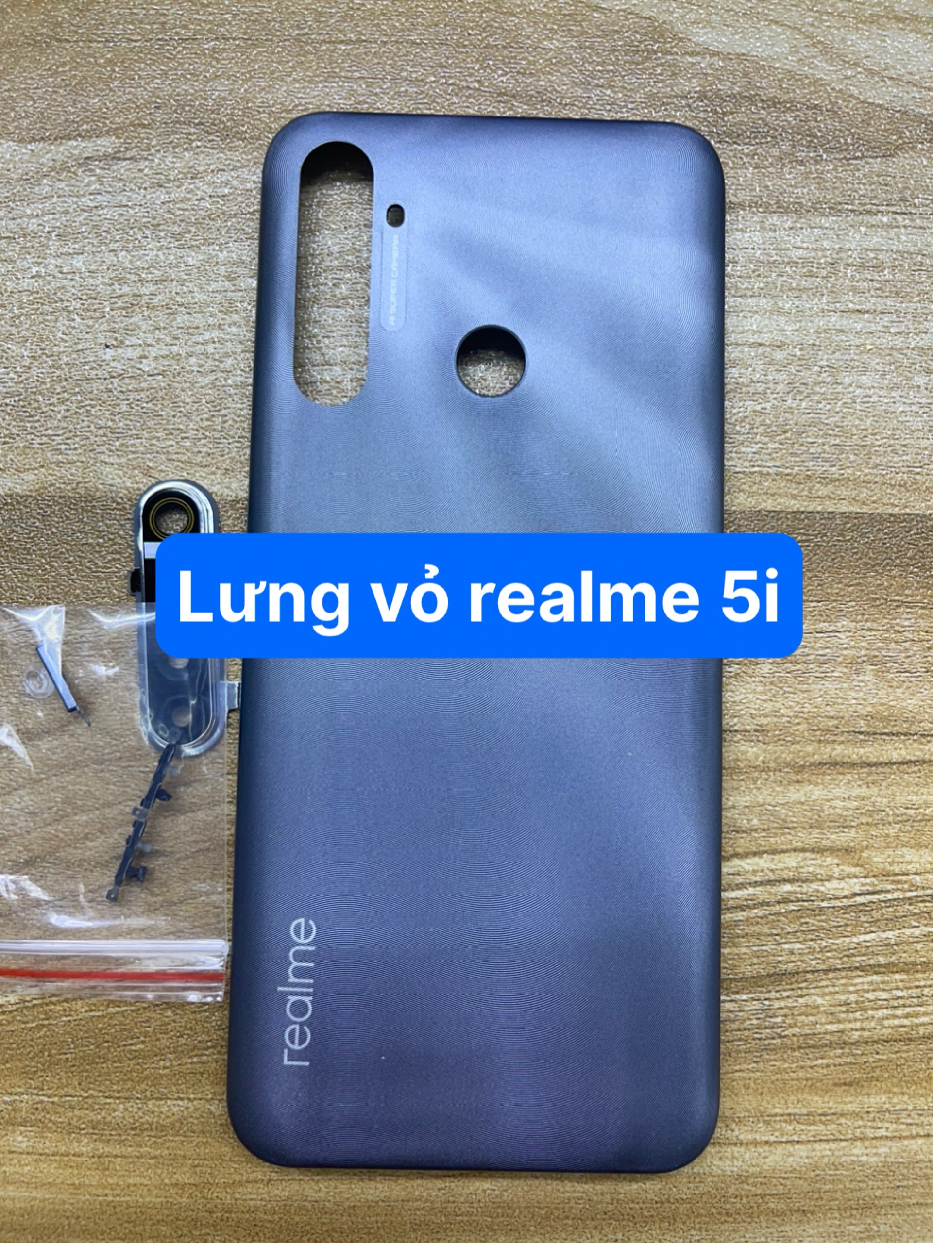lưng vỏ kèm kính camera điện thoại realme 5i