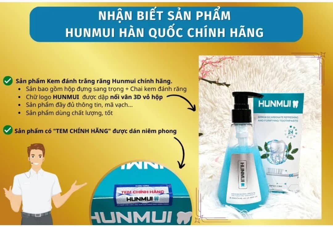 Kem Đánh Răng Hunmui ( CHÍNH HÃNG- CÓ HỘP ) - Kem Đánh Răng Thơm, Trắng Răng-Vệ Sinh Răng Miệng, Hết Hôi Miệng
