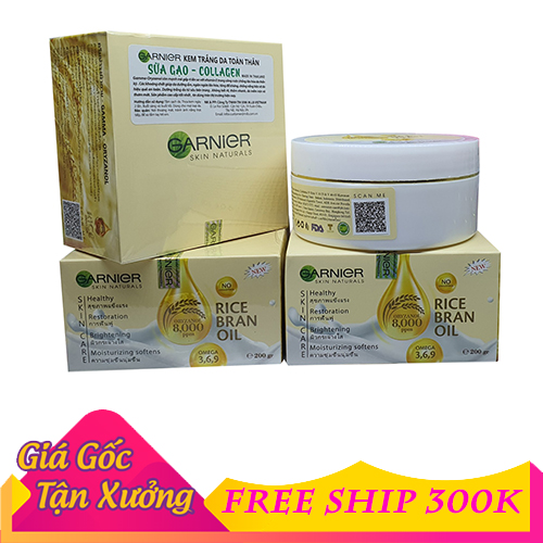 [HCM][ Hàng Hót ] Kem Trắng Da Toàn Thân Sữa Gạo Collagen – Garnier Thái Lan 200g