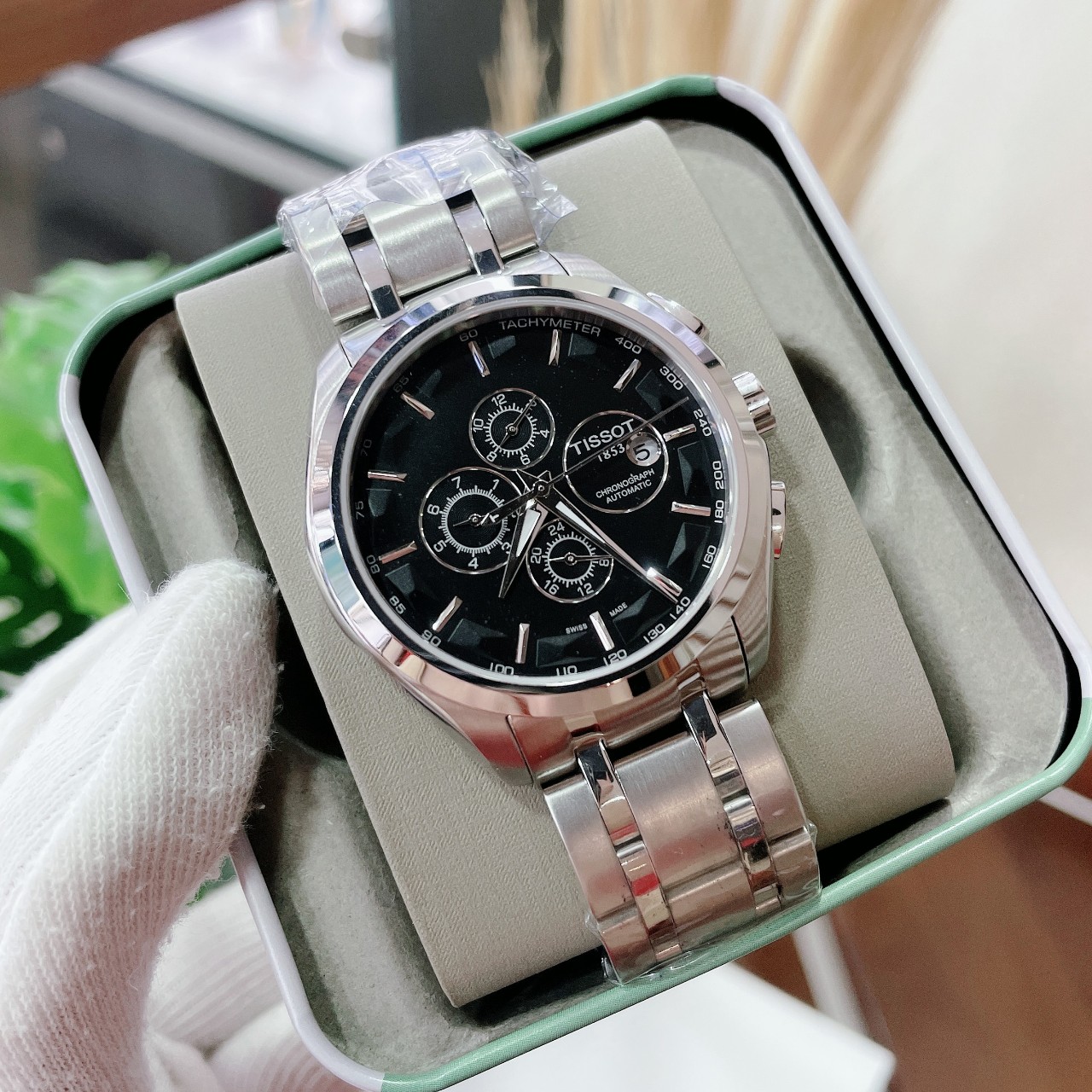 Đồng Hunan metal wire tisott TS07 size 42mm, watches men round dial waterproof, đồng watch men luxury