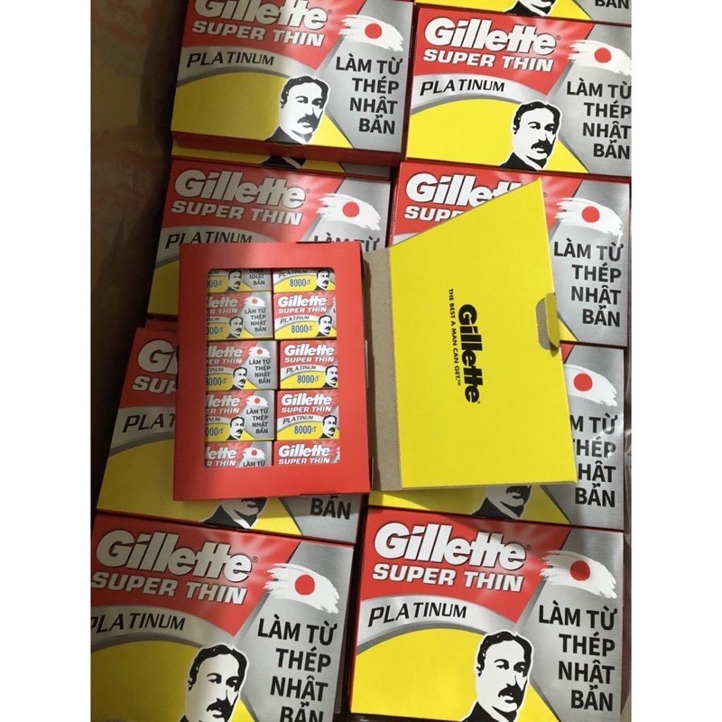Lưỡi Lam Gillette Super Thin - Hộp 100 Lưỡi