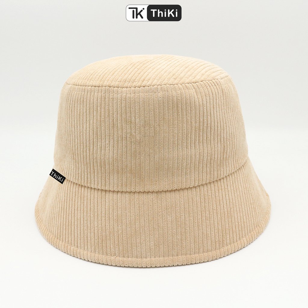 Nón Bucket Preppy nhung tăm THIKI