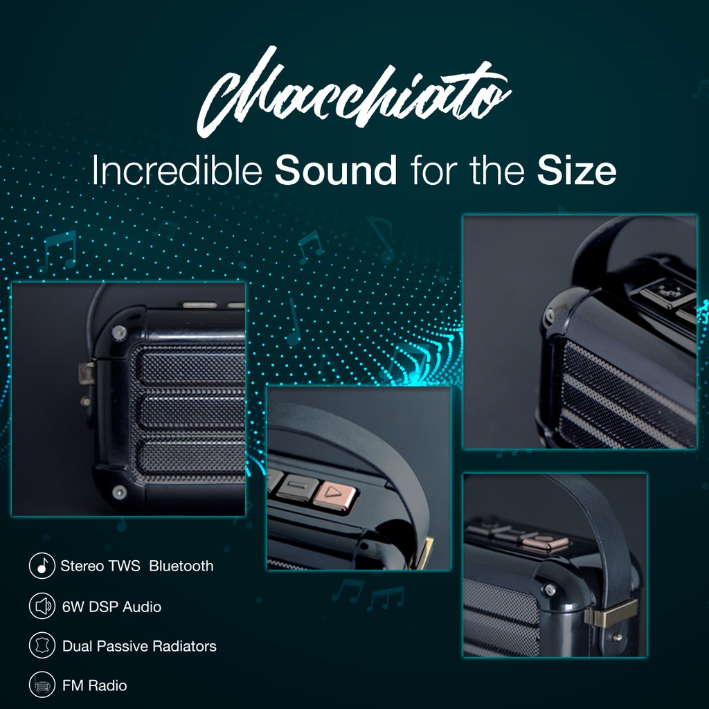 Loa Bluetooth Divoom Macchiato 6W - Dâu Đen Store