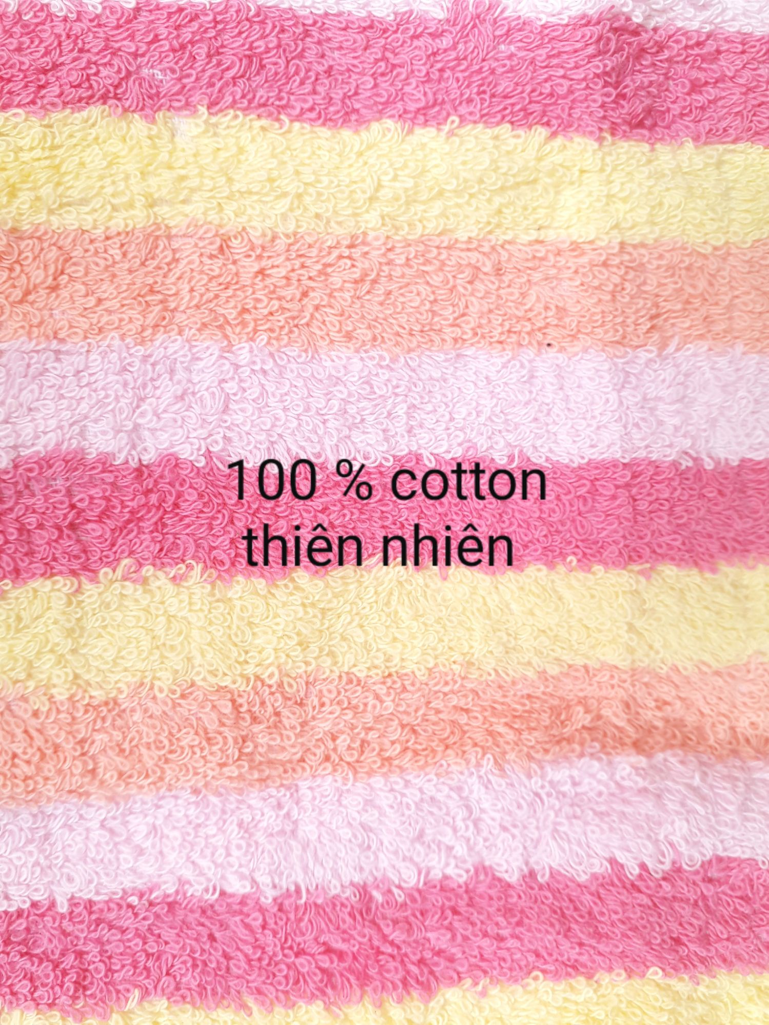 [HCM]Khăn mặt 4 tấc cotton sọc đũa hồng (28x 42 cm)