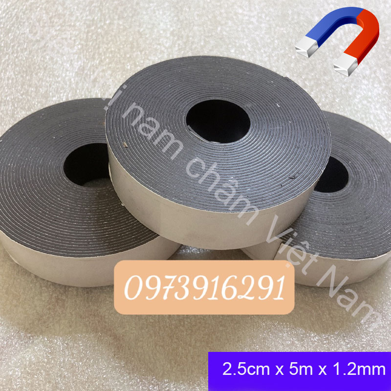 Cuộn nam châm dài 5M x 2.5CM x 1.2MM