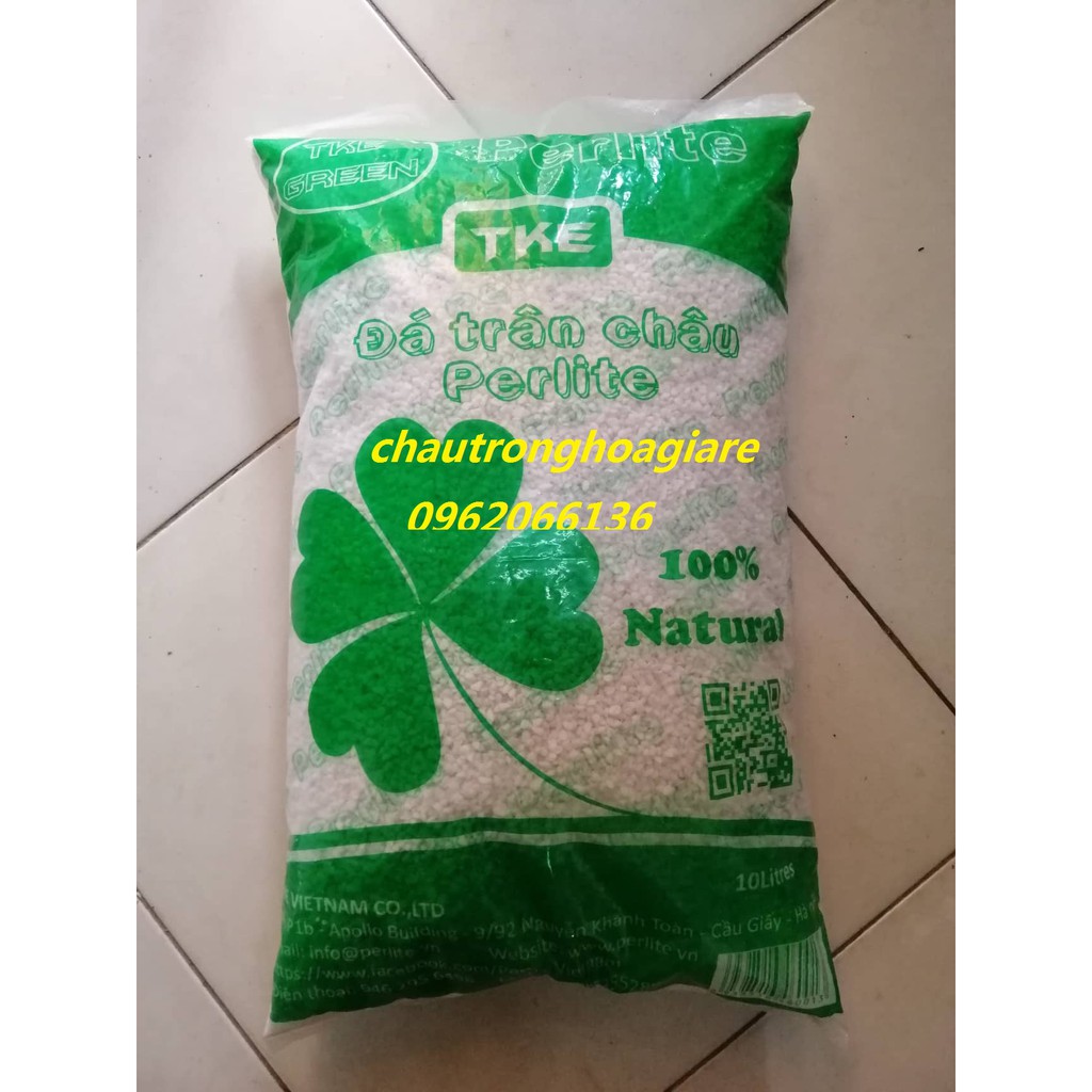 Túi 10l Đá Perlite dùng giữ ẩm, tơi xốp đất cho cây trồng